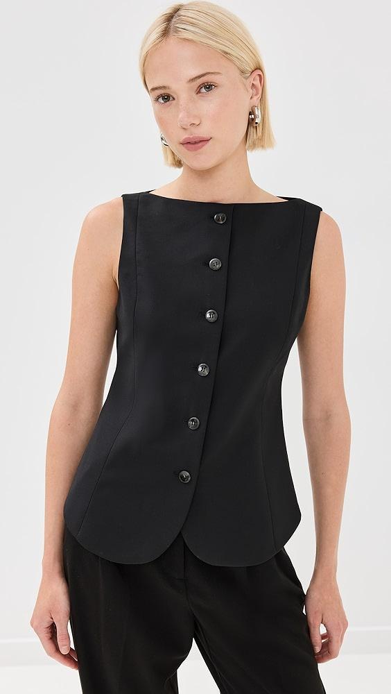 Róhe Boat Neck Waistcoat | Shopbop Product Image