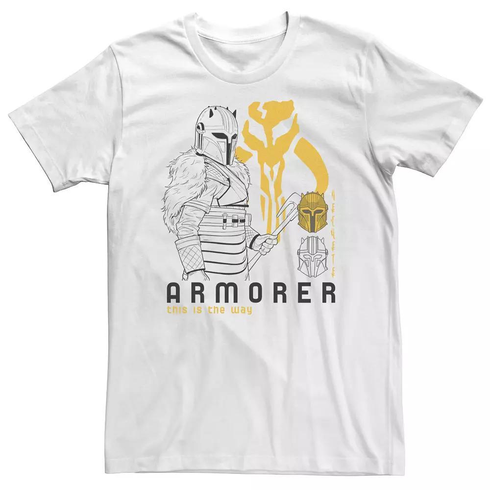 Big & Tall Star Wars The Mandalorian Armorer Line Art Tee, Men's, Size: 4XL, White Product Image