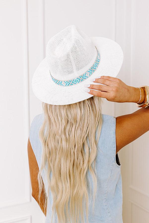 Sunny Refresh Woven Fedora in White Product Image