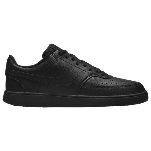 Nike Men's Court Vision Low Next Nature Casual Shoes in Black/Black Size 11.5 Leather Product Image