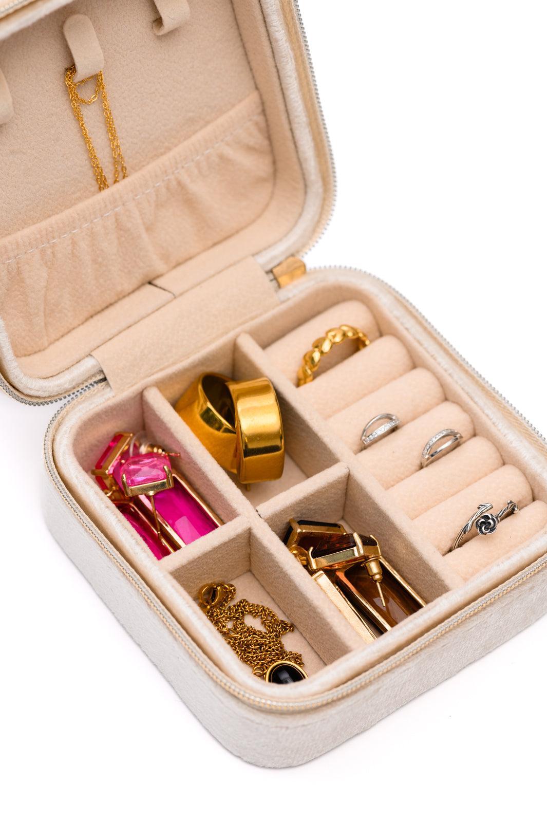 Kept and Carried Velvet Jewelry Box in Ivory (Online Exclusive) Product Image