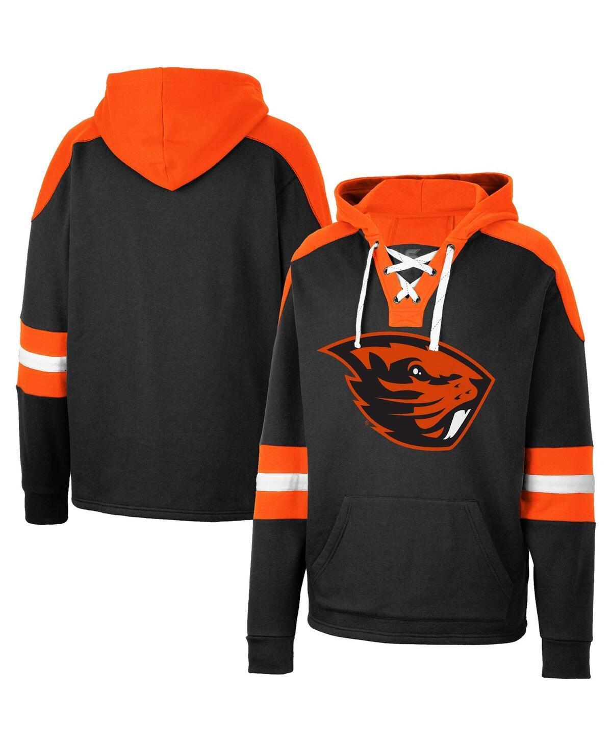 Men's Colosseum Black Oregon State Beavers Lace-Up 4.0 Pullover Hoodie, Size: Medium Product Image