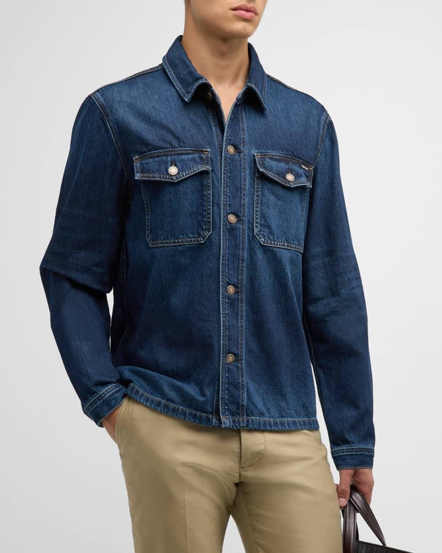 Mens Denim Shirt Jacket Product Image