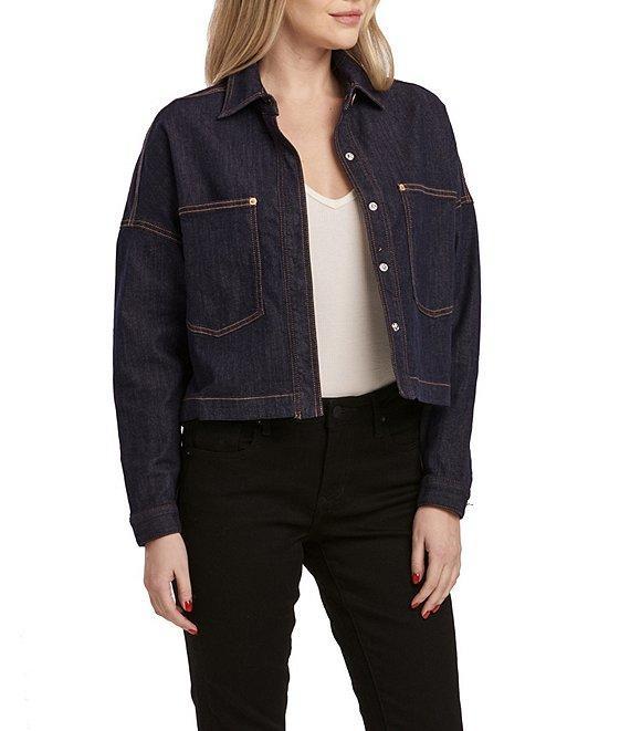 Dear John Gina Cropped Patch Pocket Denim Jacket Product Image