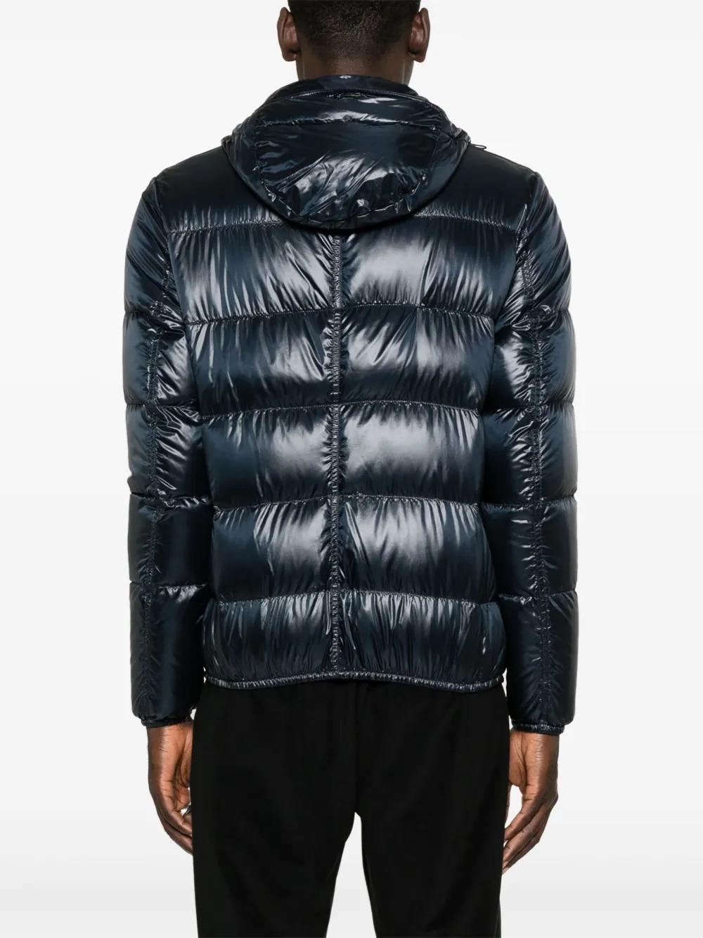 HERNO Hooded Puffer Jacket In Blue Product Image