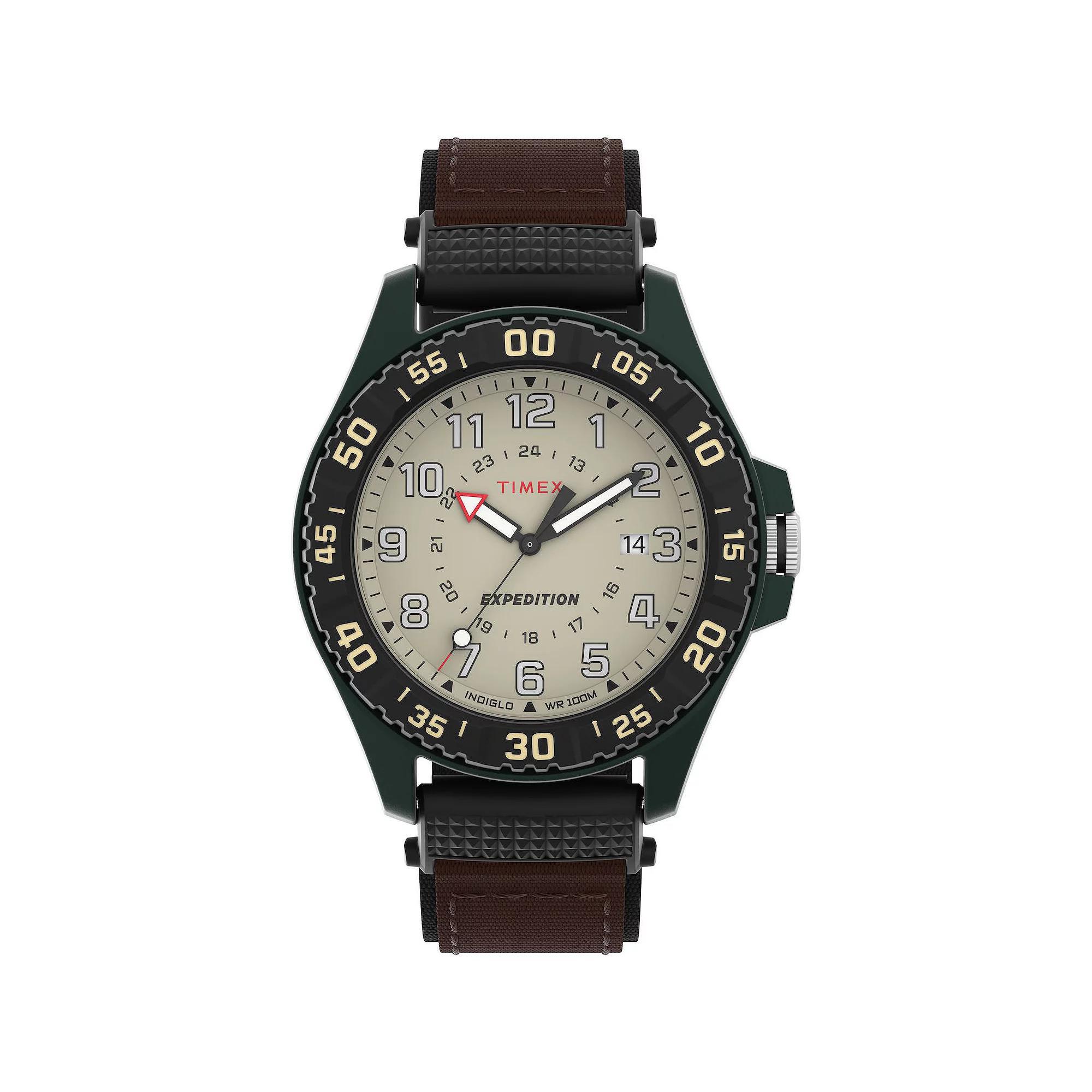 Timex® Men's Expedition Acadia Fabric Strap Watch - TW4B26500JT, Size: 42MM, Brown Product Image