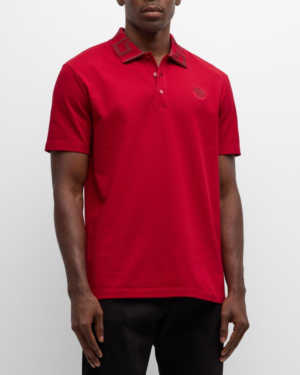 Men's Polo Shirt with Greca Collar Product Image