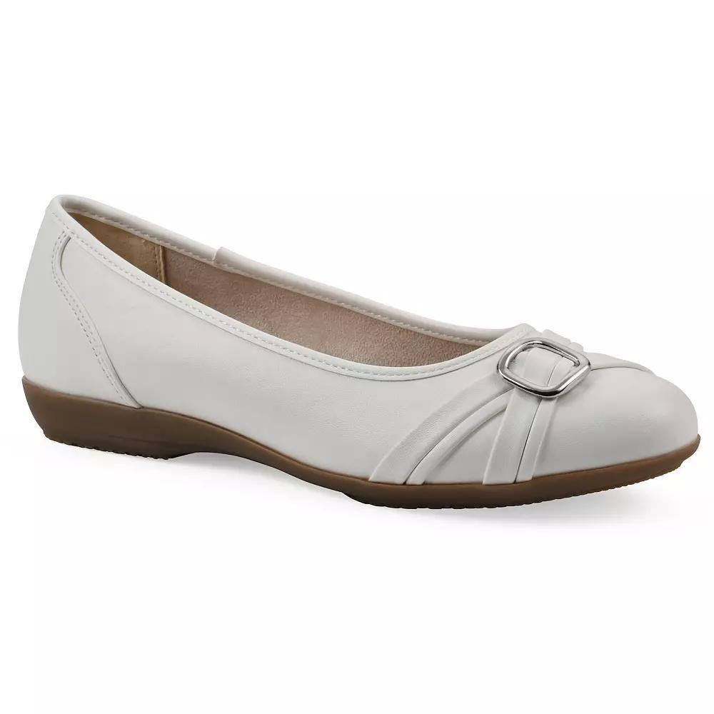 Cliffs by White Mountain Calming Women's Ballet Flats, Size: 9 Wide, White Smo Product Image