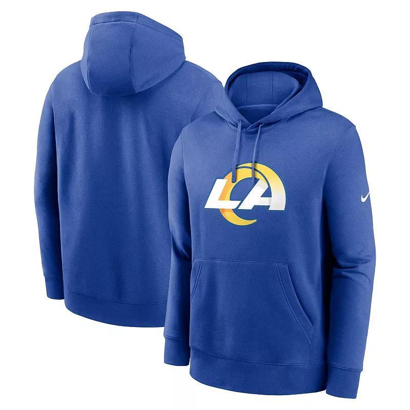 Men's Nike Royal Los Angeles Rams Club Logo Pullover Hoodie, Size: 2XL, Blue Product Image
