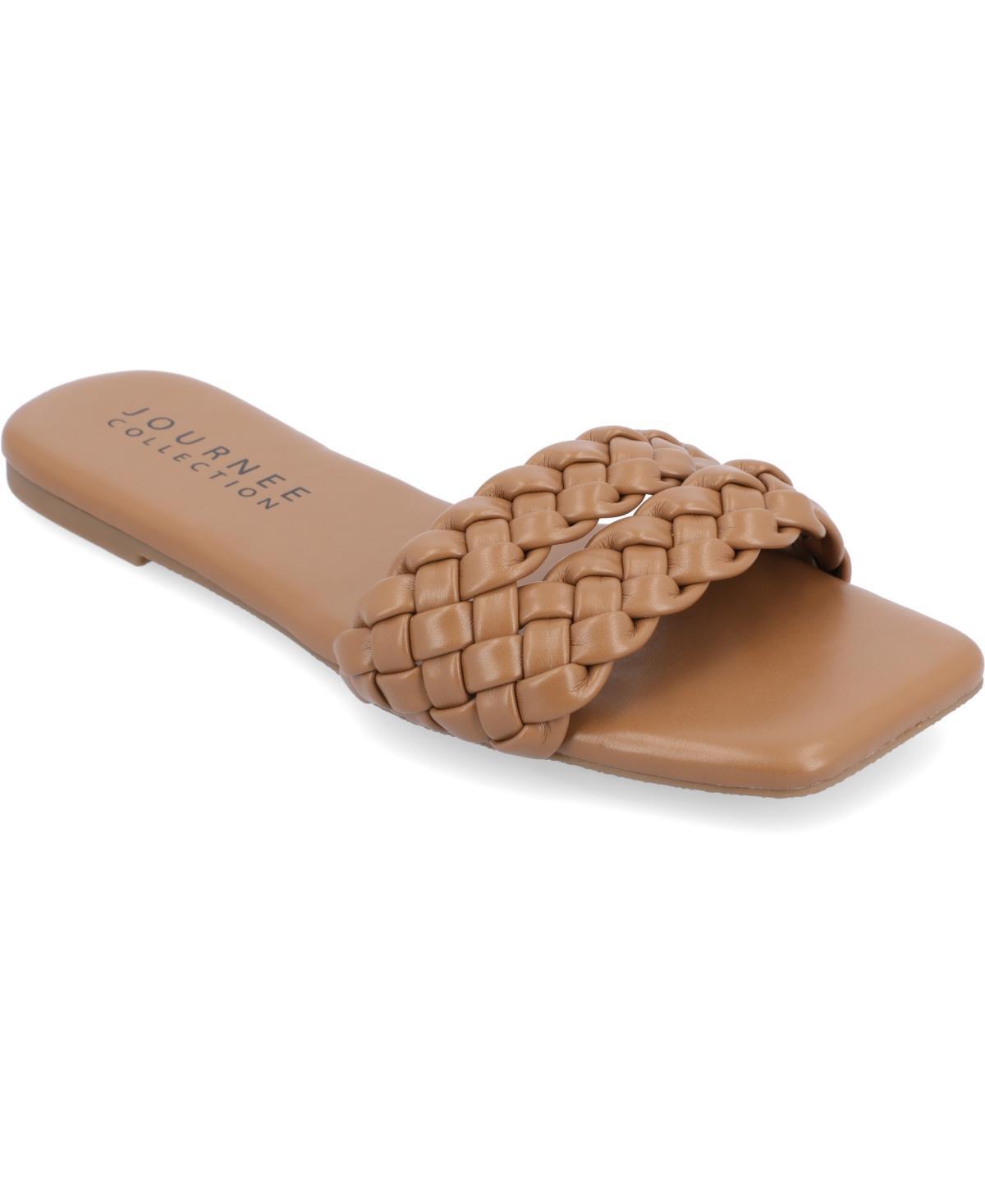 Journee Sawyerr Womens Braided Slide Sandals Product Image
