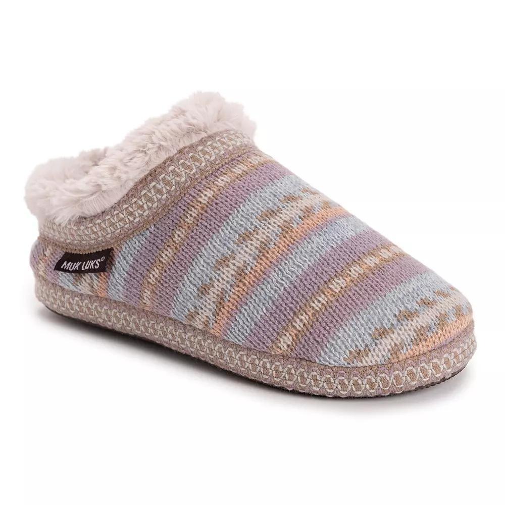 MUK LUKS Colette Women's Bootie Slippers, Size: Small, Multi Stripes Product Image