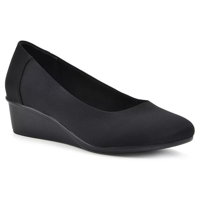 Cliffs by White Mountain Boldness Women's Wedge Heels, Size: 10, Black Nylon Product Image
