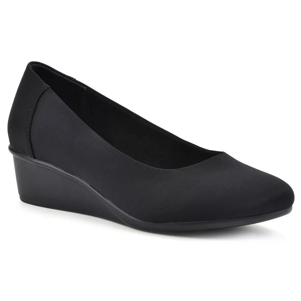 Cliffs by White Mountain Boldness Women's Wedge Heels, Size: 10, Black Nylon Product Image