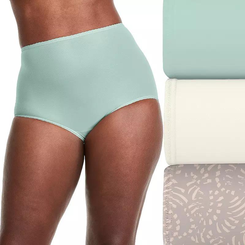 Bali Skimp Skamp 3-Pack Brief Underwear DFA633, Women's, Size: 7, Pink Glass Blue Product Image