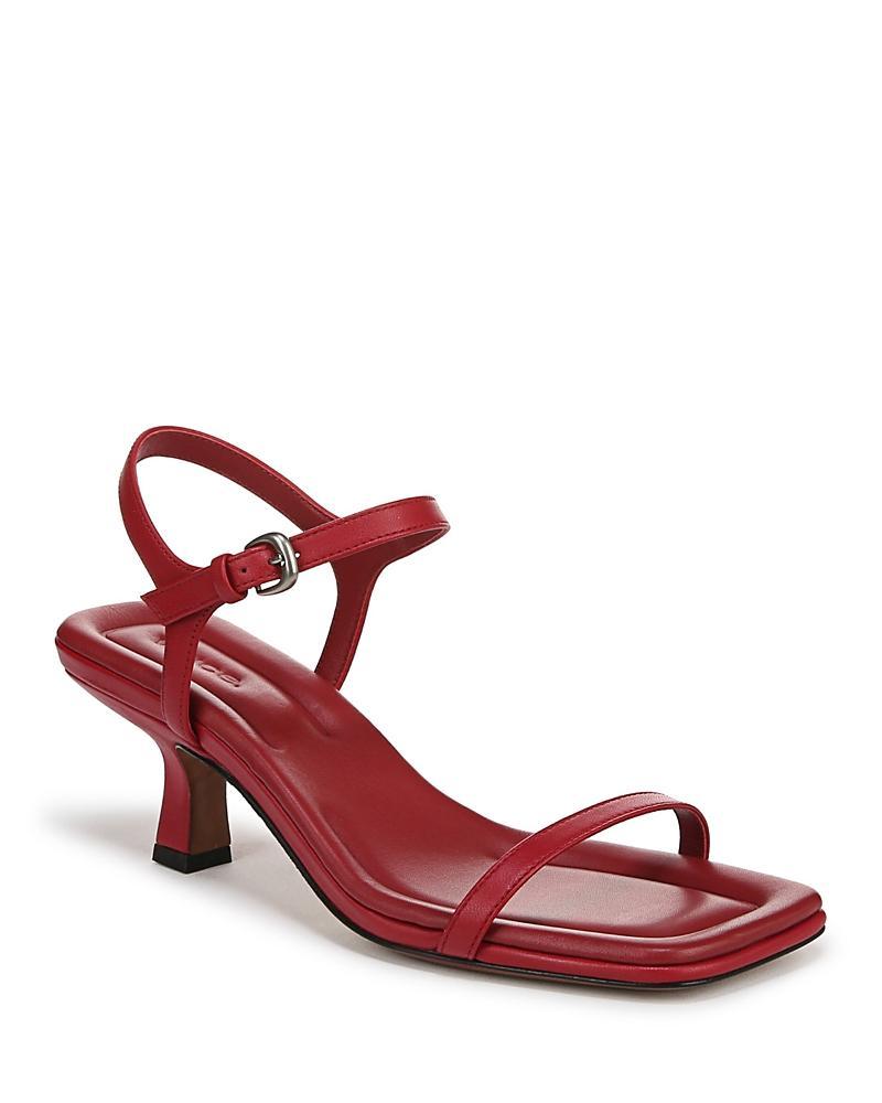 Vince Womens Coco Square Toe Kitten Heel Sandals Product Image