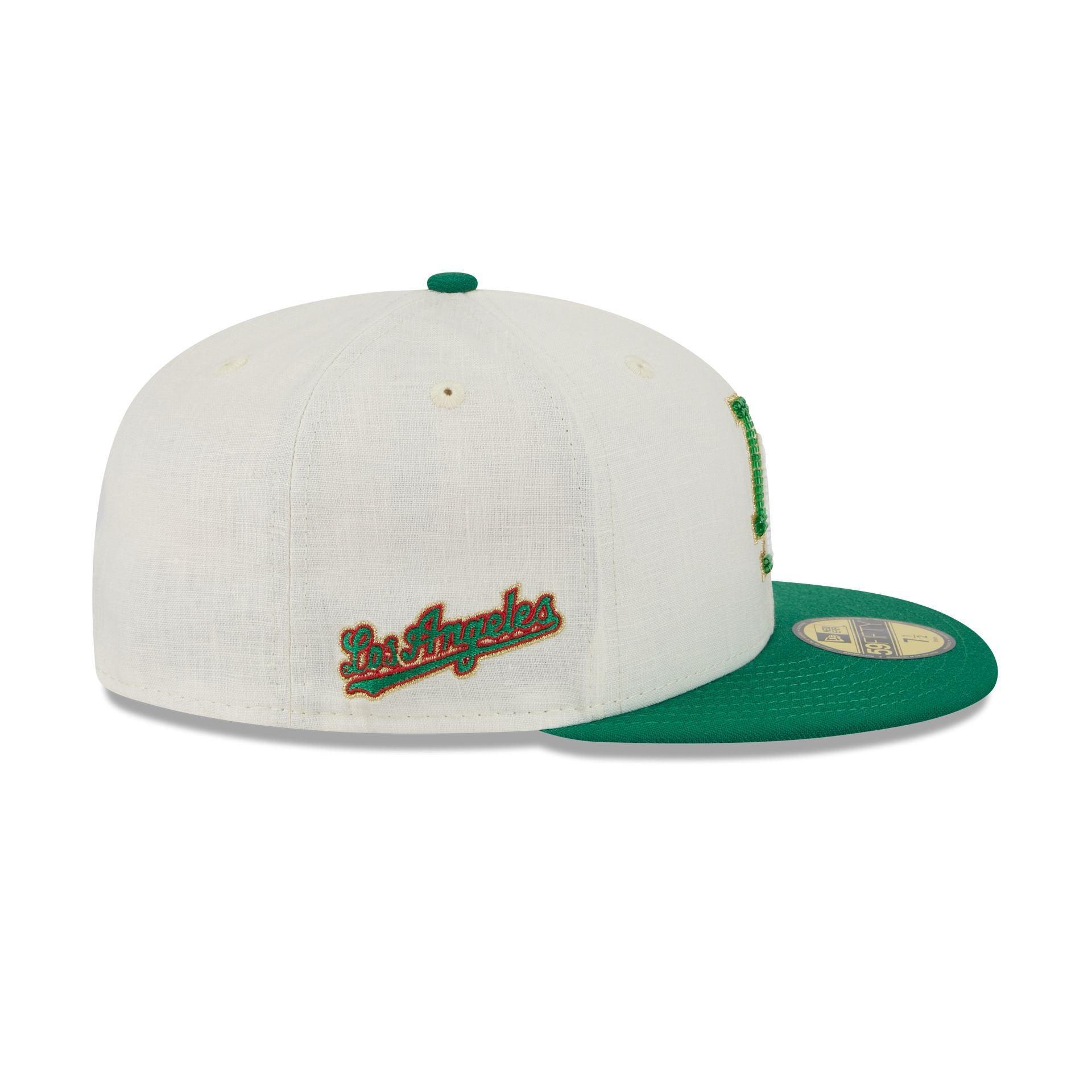 Los Angeles Dodgers Beaded Linen 59FIFTY Fitted Hat Male Product Image