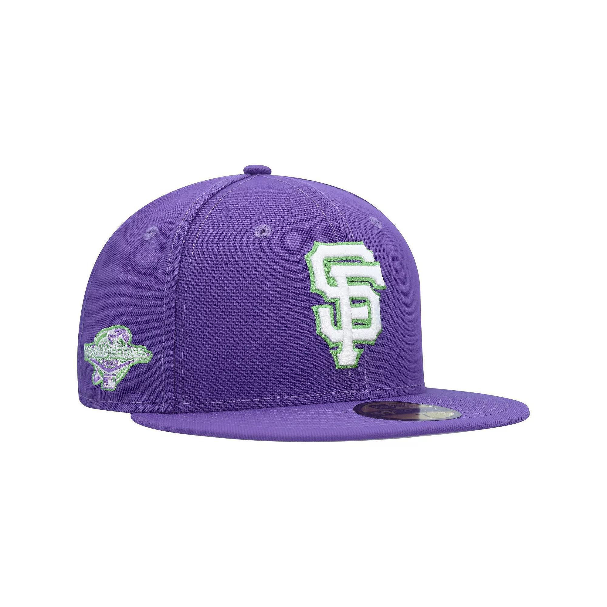 Men's New Era Purple San Francisco Giants Lime Side Patch 59FIFTY Fitted Hat, Size: 7 1/8 Product Image