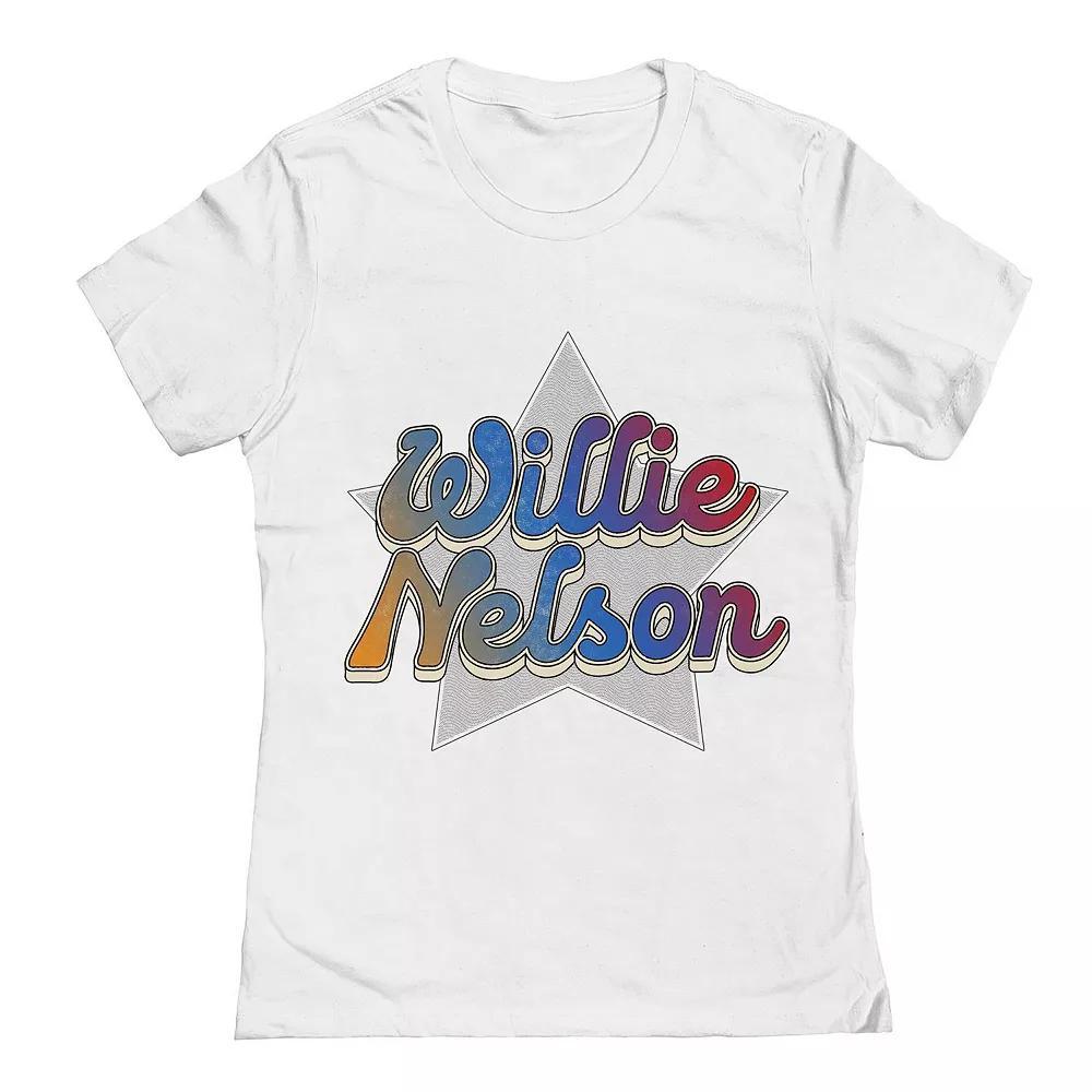 Junior's Willie Nelson The Star Graphic Tee, Women's, Size: Small, White Product Image