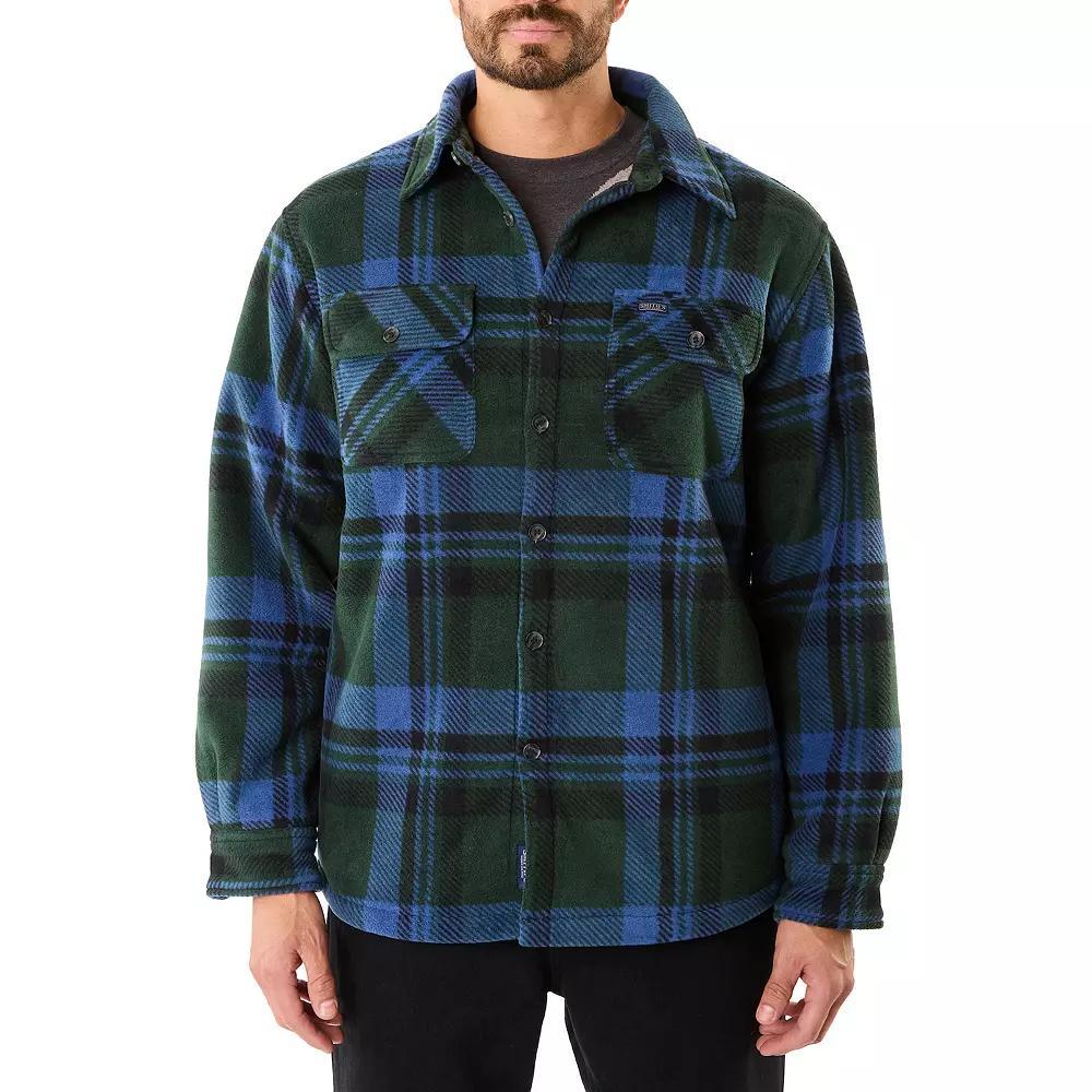 Mens Smiths Workwear Sherpa-Lined Plaid Microfleece Shirt Jacket Product Image