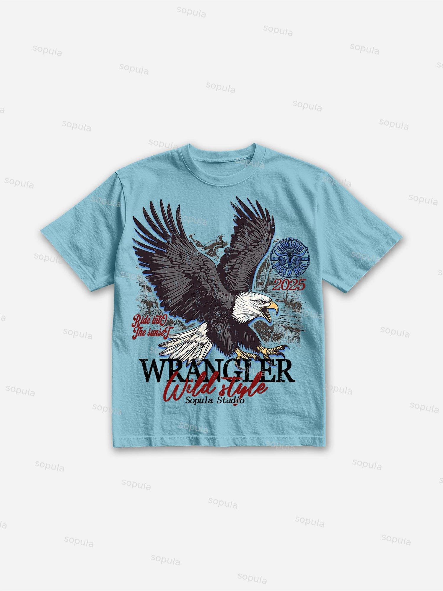 Wrangler Eagle Rodeo Print Cotton T-shirt Product Image