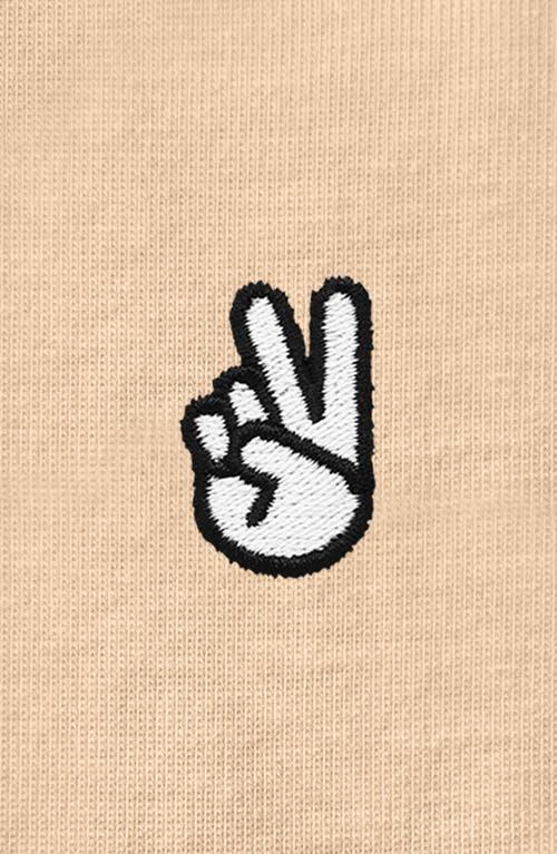 Dalix Womens Peace Sign Jersey Relaxed Tee in Sand at Nordstrom, Size Large Product Image