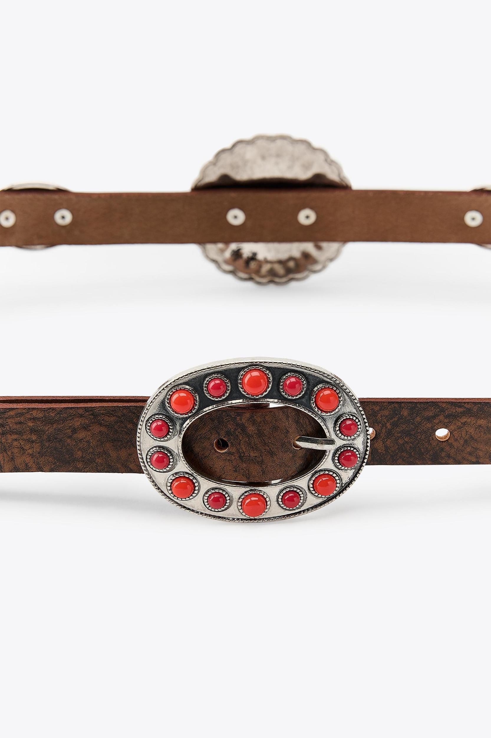 STONE LEATHER BELT Product Image