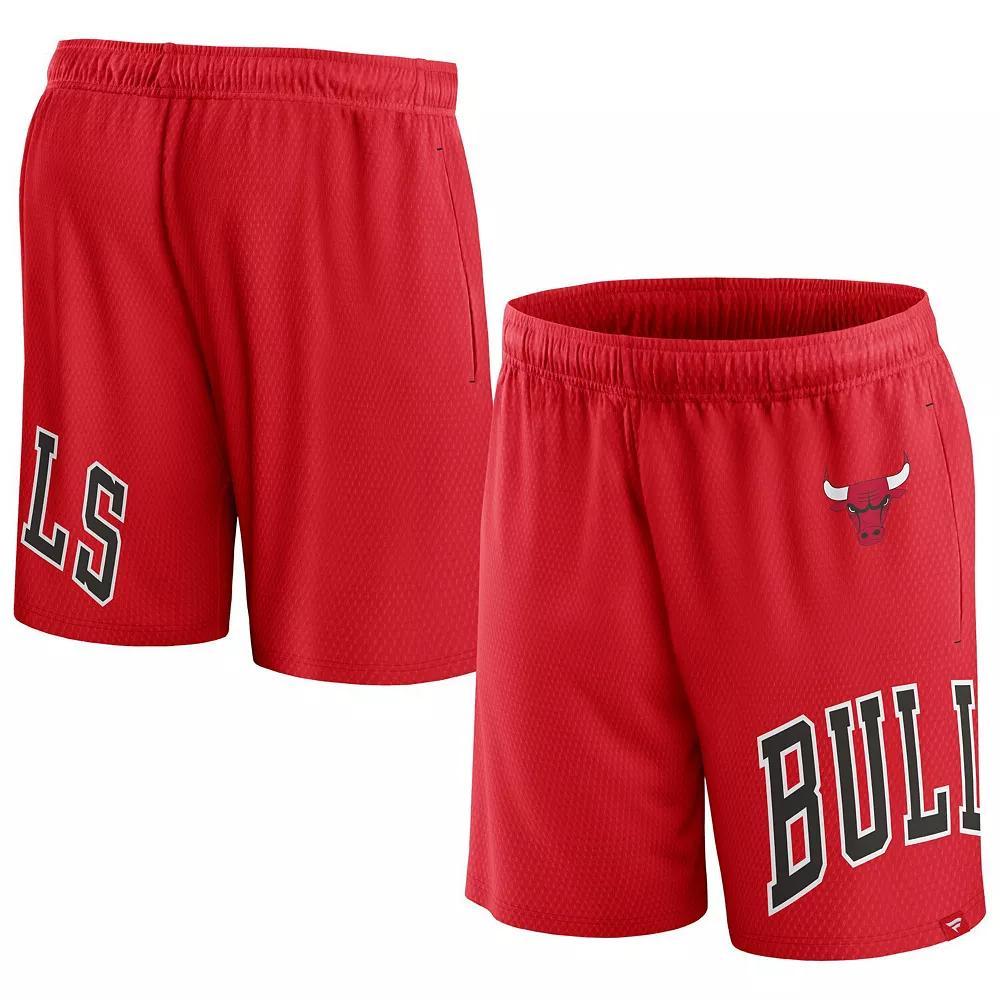 Men's Fanatics Branded Red Chicago Bulls Free Throw Mesh Shorts, Size: Medium Product Image