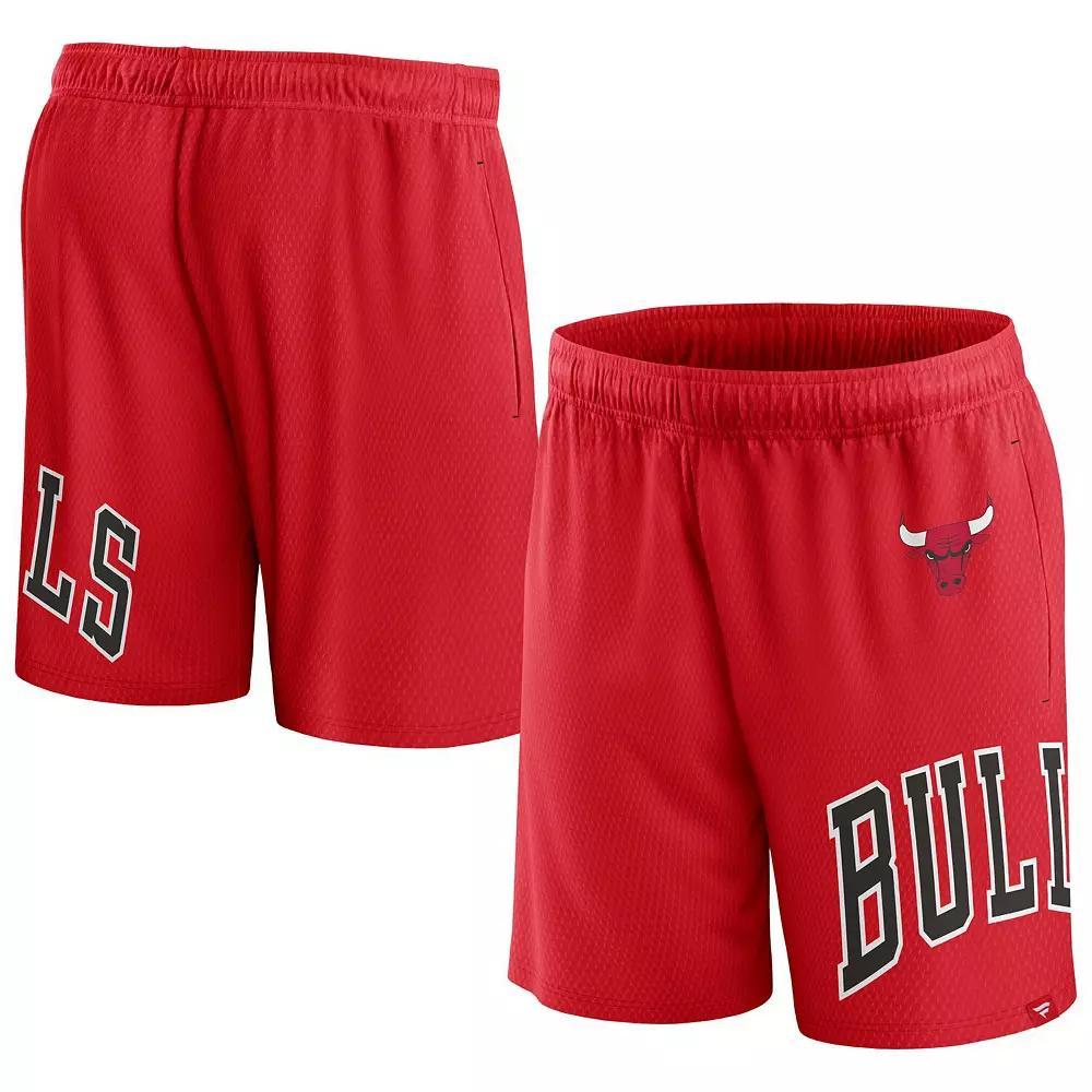 Men's Fanatics Branded Red Chicago Bulls Free Throw Mesh Shorts, Size: Medium Product Image
