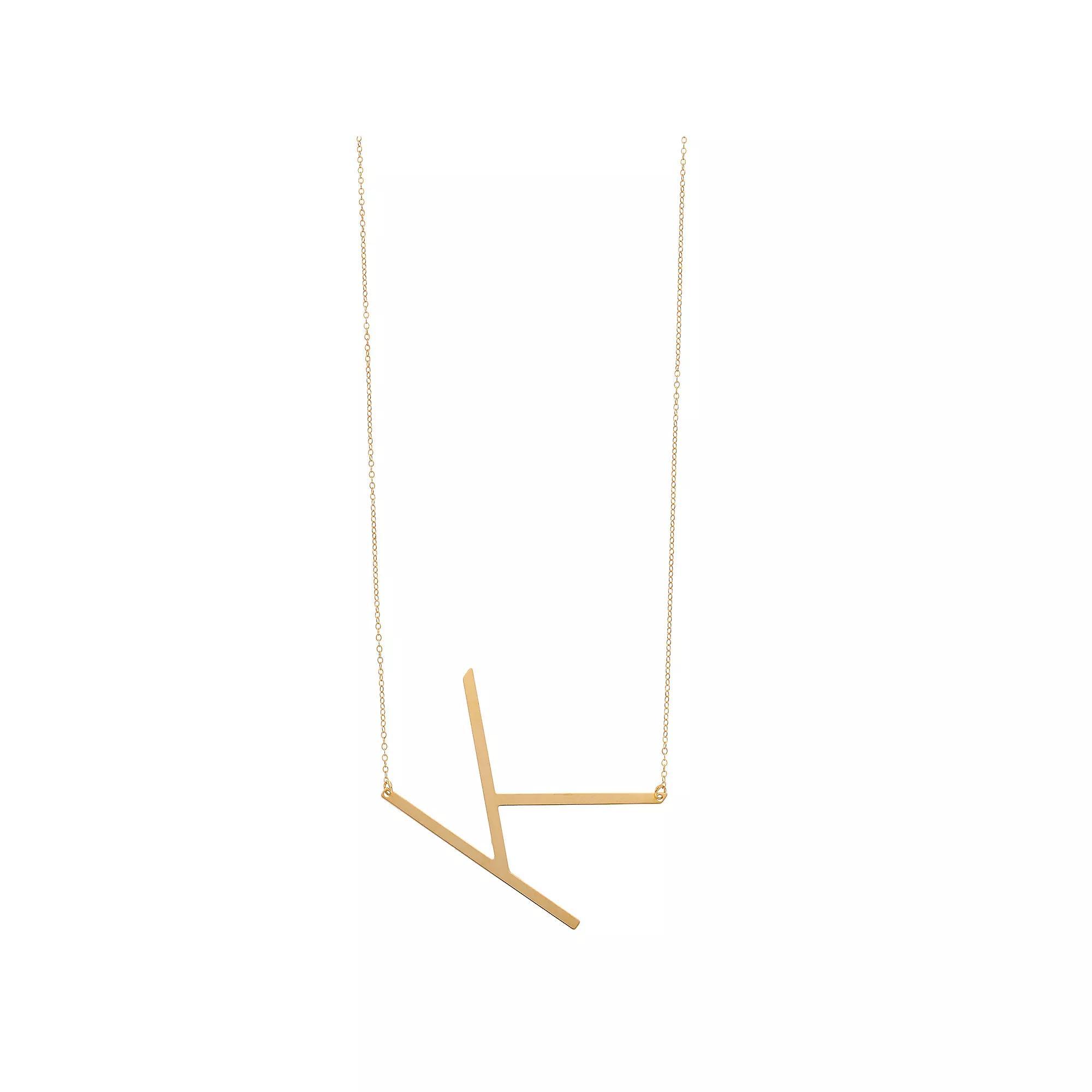 14K Gold Initial Necklace, Women's, Size: 18", 14k Gold M Product Image
