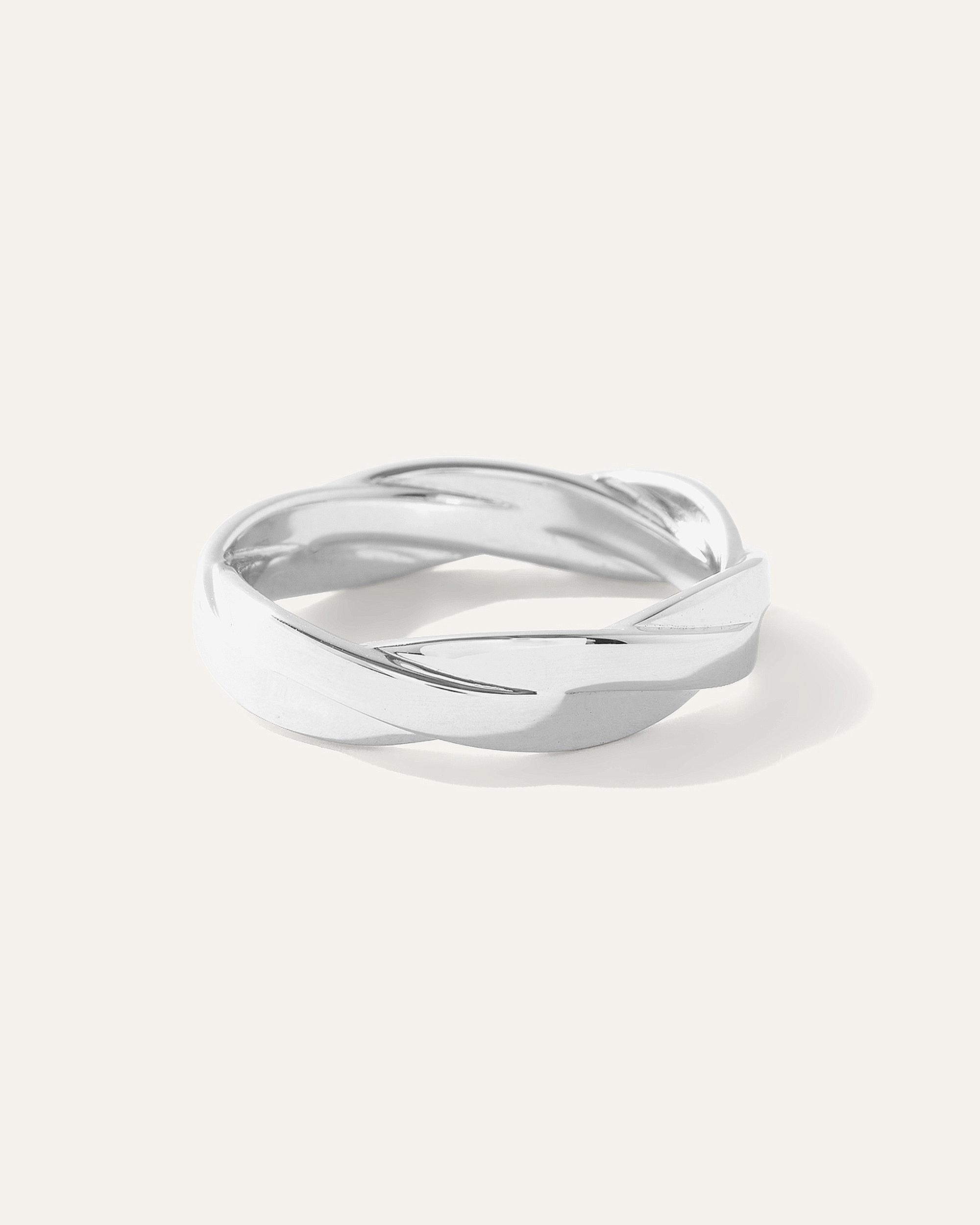Quince | Men's Silver Twisted Cable Band Rings Product Image