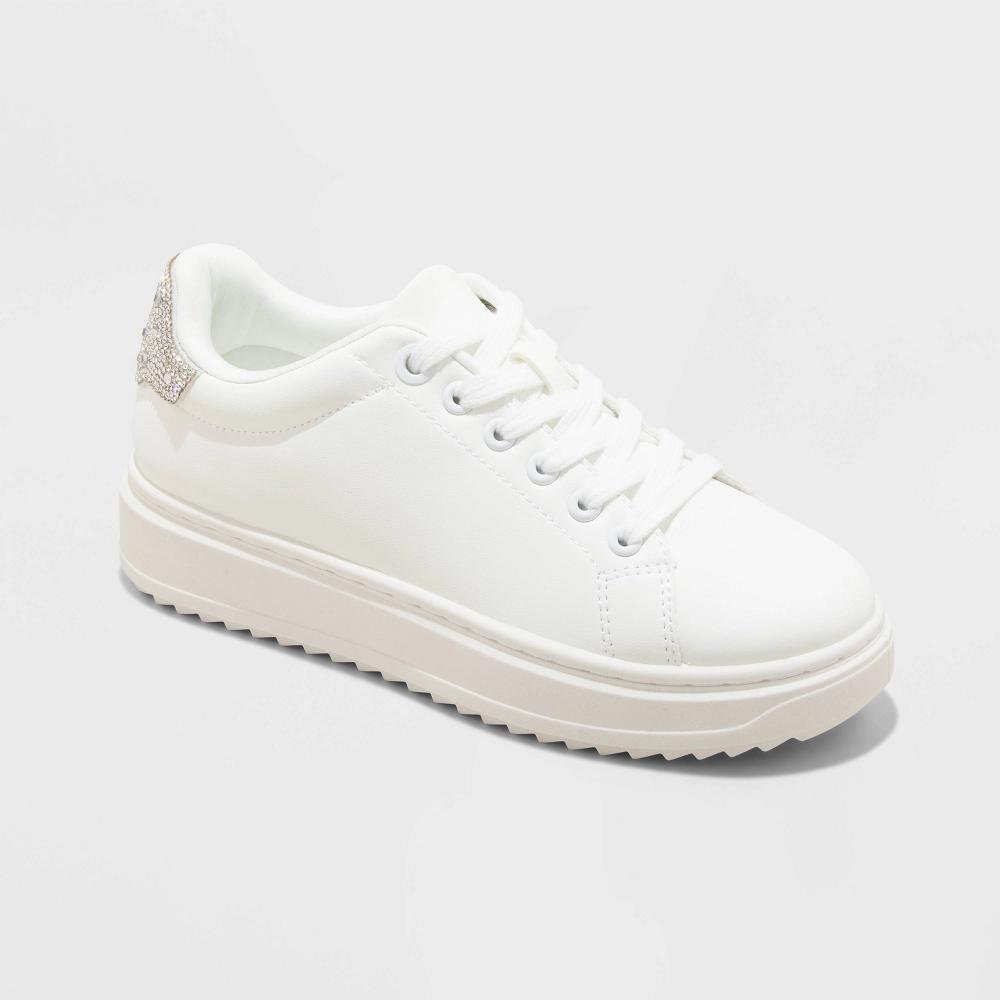 Women's Peggy Rhinestone Fashion Sneakers - A New Day™ Product Image