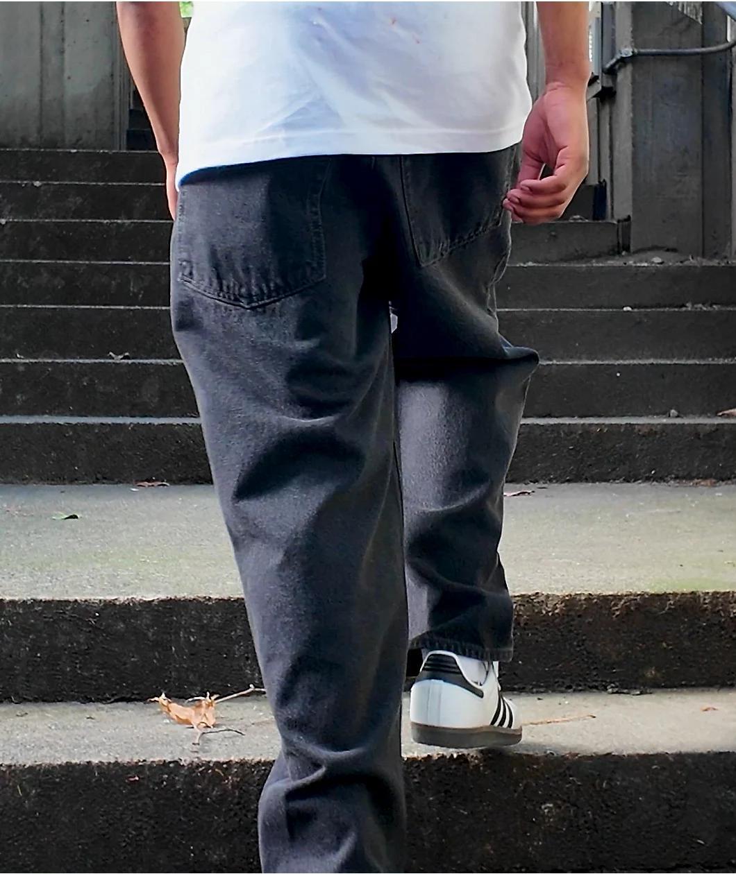 Empyre Shmutz Black Wash Loose Fit Skate Jeans Product Image