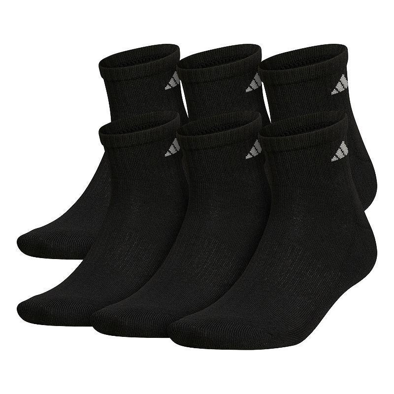 Men's adidas 6-pack Athletic Cushioned Quarter Socks, Size: 8-12, Medium Gray Product Image