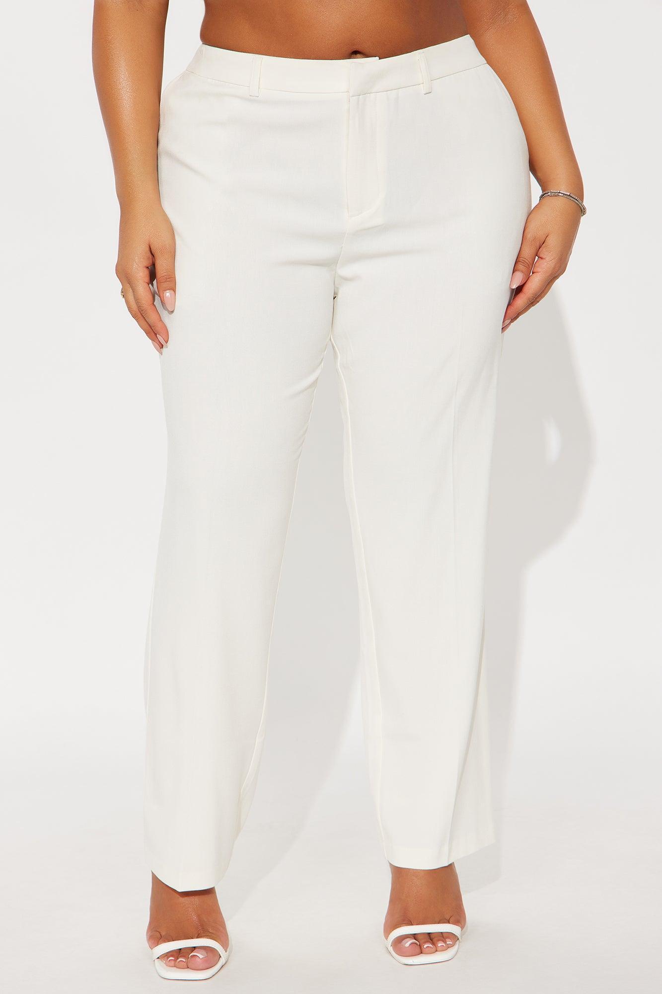 The Amalfi Tapered Trouser Pant - Cream Product Image