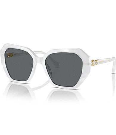 Swarovski Womens SK6017F 57mm Geometric Statement Sunglasses Product Image
