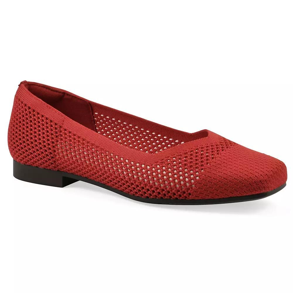 Cliffs by White Mountain Beslee Women's Ballet Flats, Size: 8.5, Red Fabric Product Image