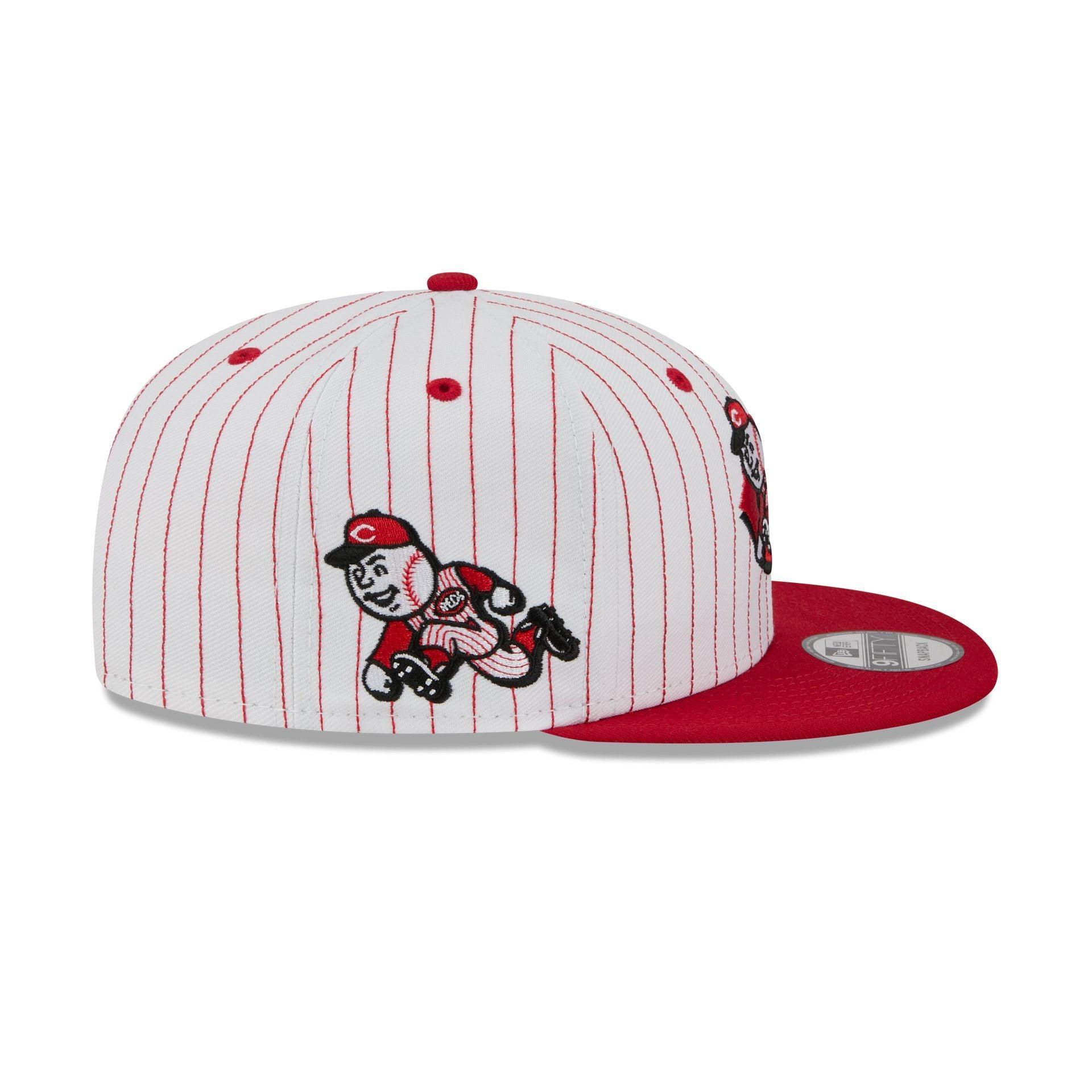 Cincinnati Reds Deceptor Pinstripe 9FIFTY Snapback Hat Male Product Image