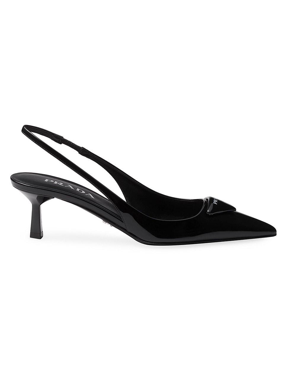 Prada Womens Patent Leather Slingback Pumps Product Image