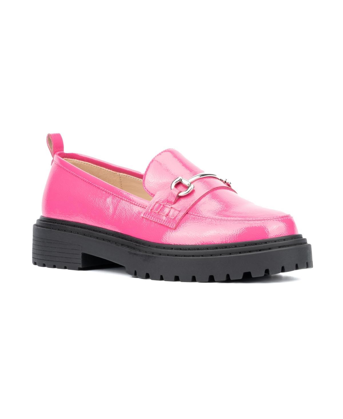 Fashion to Figure Indigo Women's Wide Width Loafers, Size: 8 Wide, Pink Patent Product Image