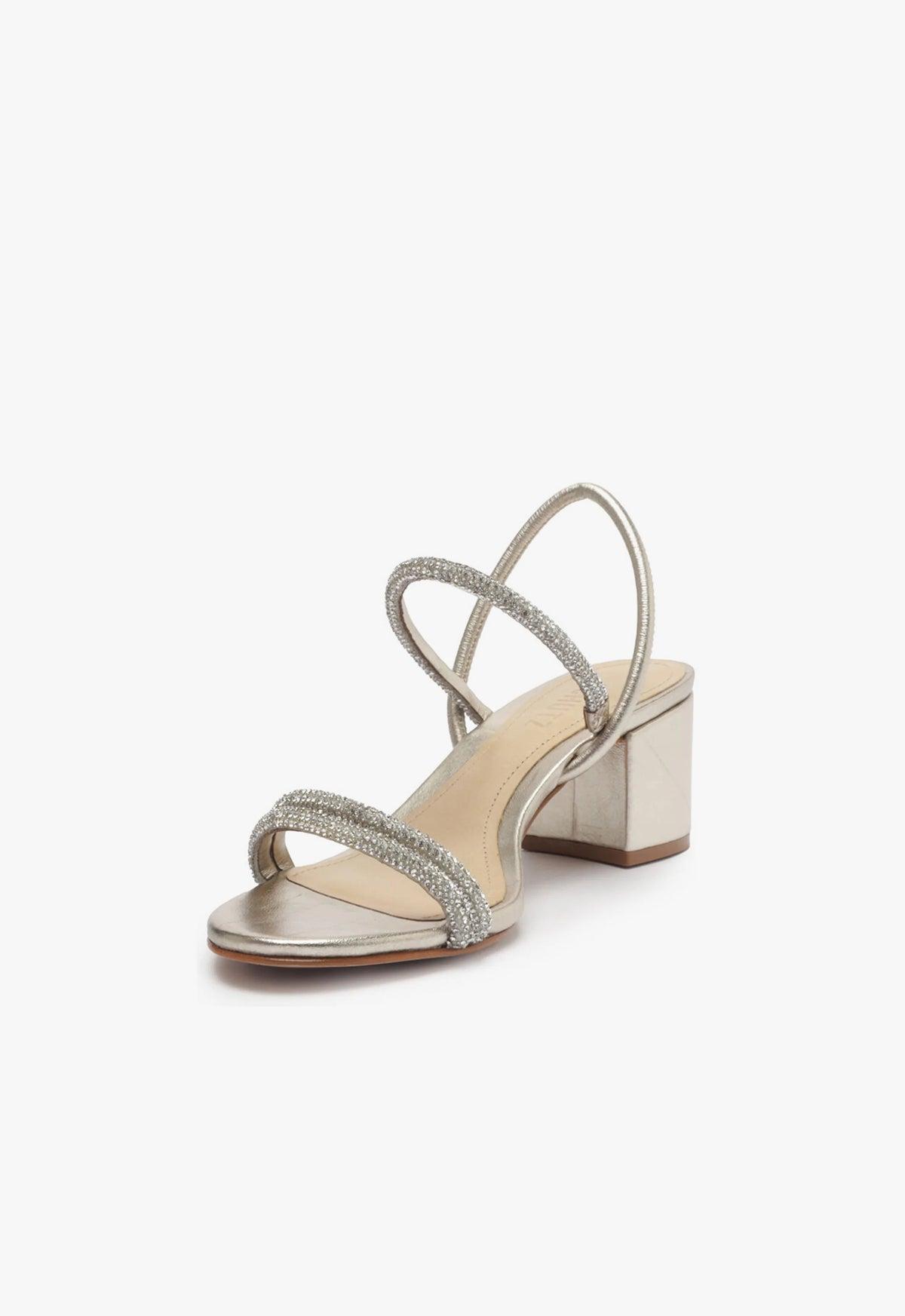 Whiteley Block Metallic Leather Sandal Product Image