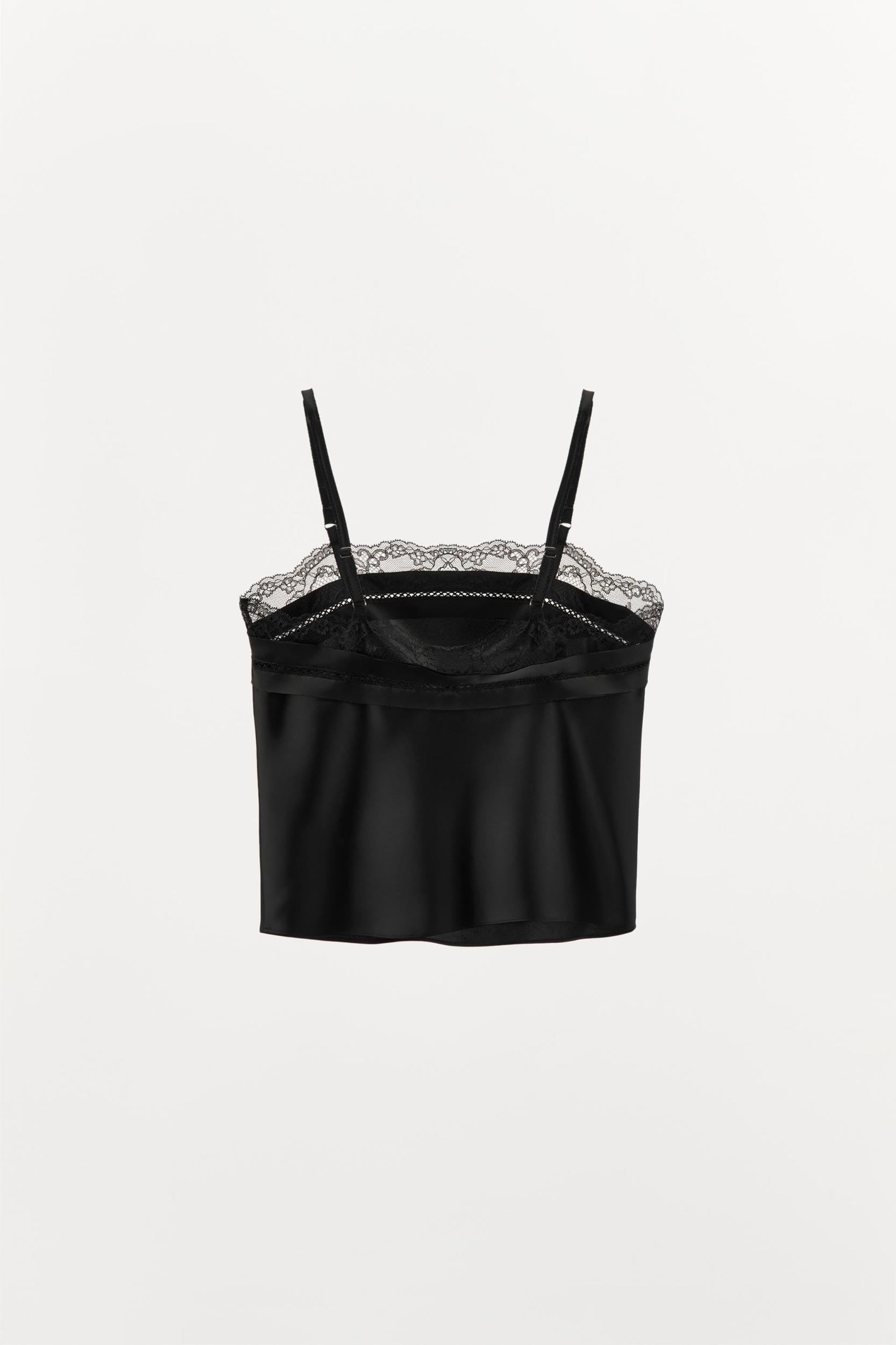 SATIN LACE ENTREDEUX TOP Product Image