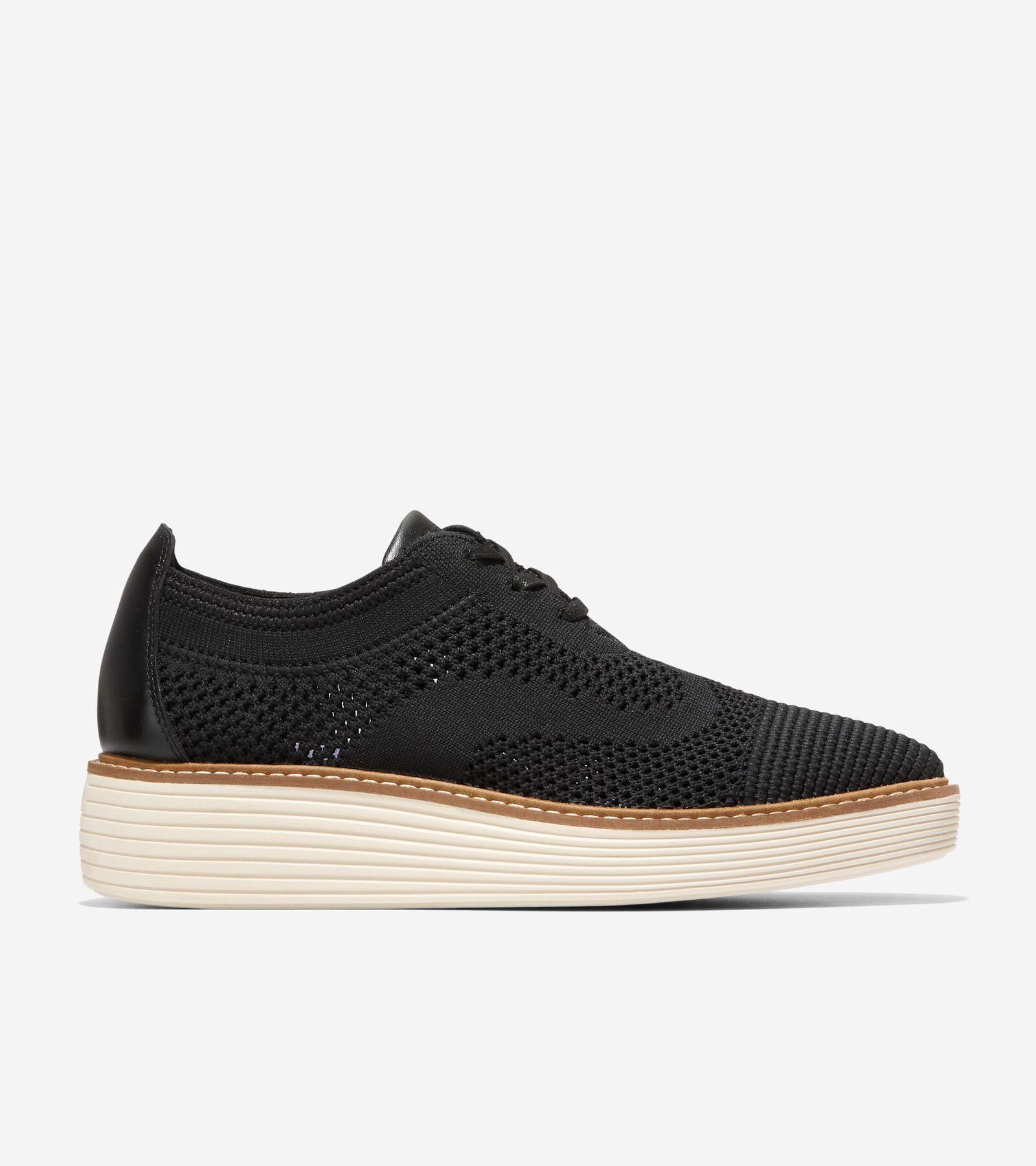 Cole Haan Womens Originalgrand Platform Stitchlite Oxford Shoes - Black Size 11 Product Image