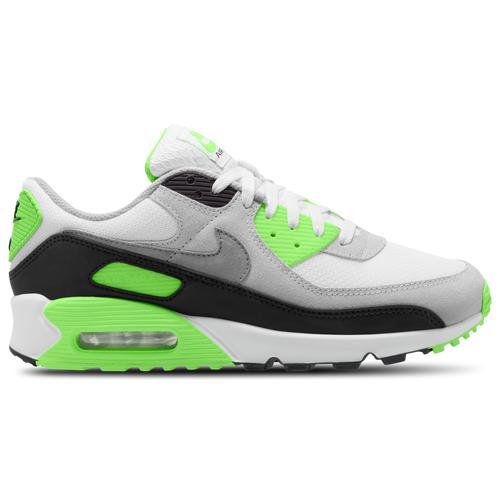 Nike Mens Air Max 90 Casual Shoes in White/Light Smoke Grey/Hyper Royal Product Image
