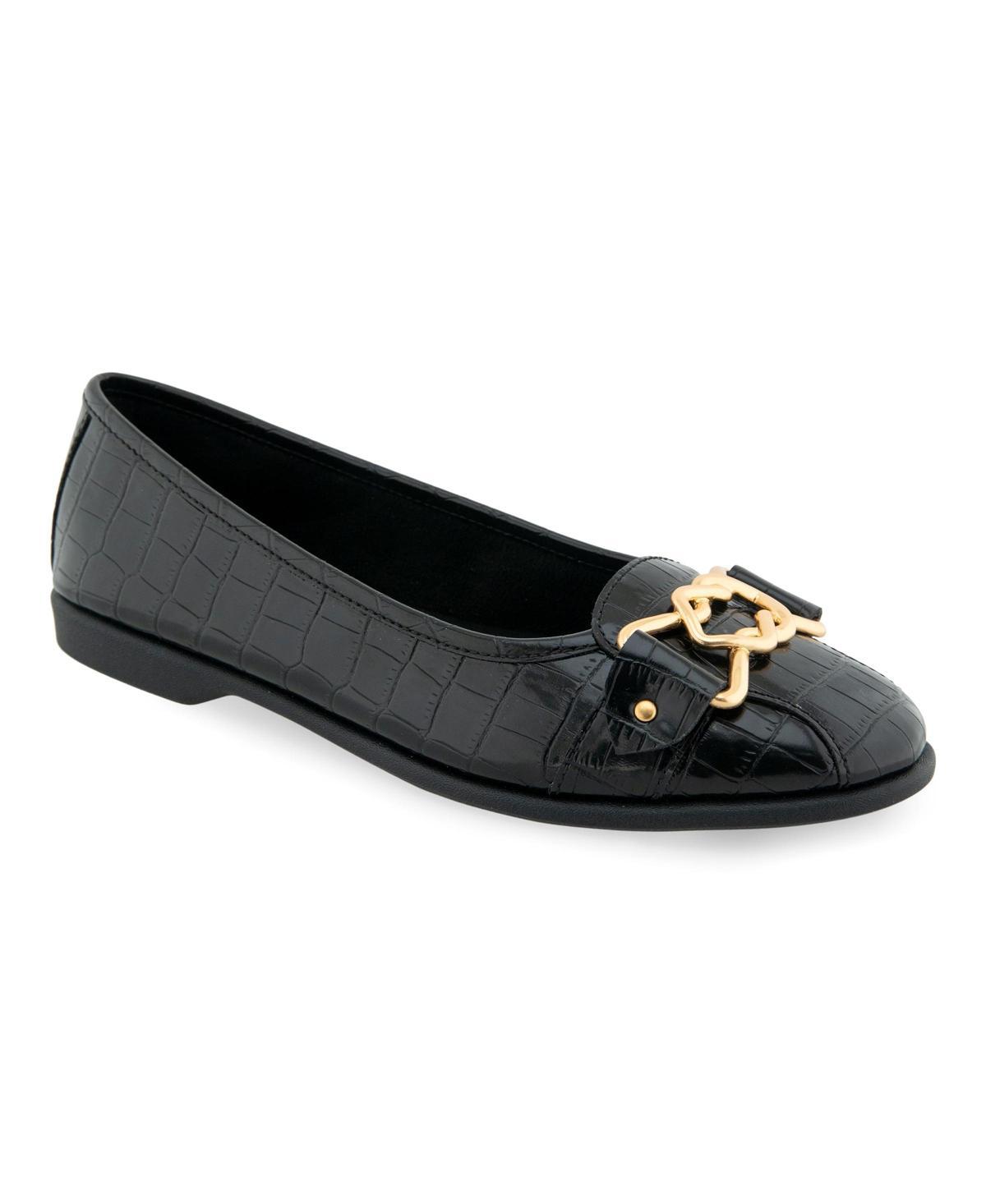 Aerosoles Bia Women's Leather Ballet Flats, Size: 6, Blue Leather Product Image