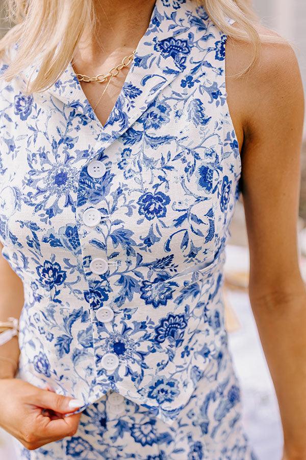 Summer Soiree Linen-Blend Top Product Image