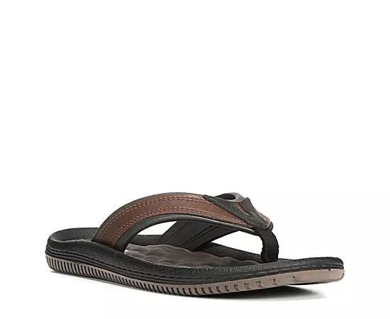 Dr. Scholl's Donnar Men's Flip Flop Sandals, Size: 11, Black Brown Product Image
