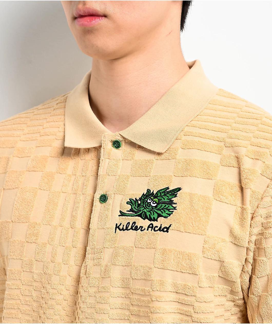 Killer Acid Nature Is Weird Beige Polo Shirt Product Image