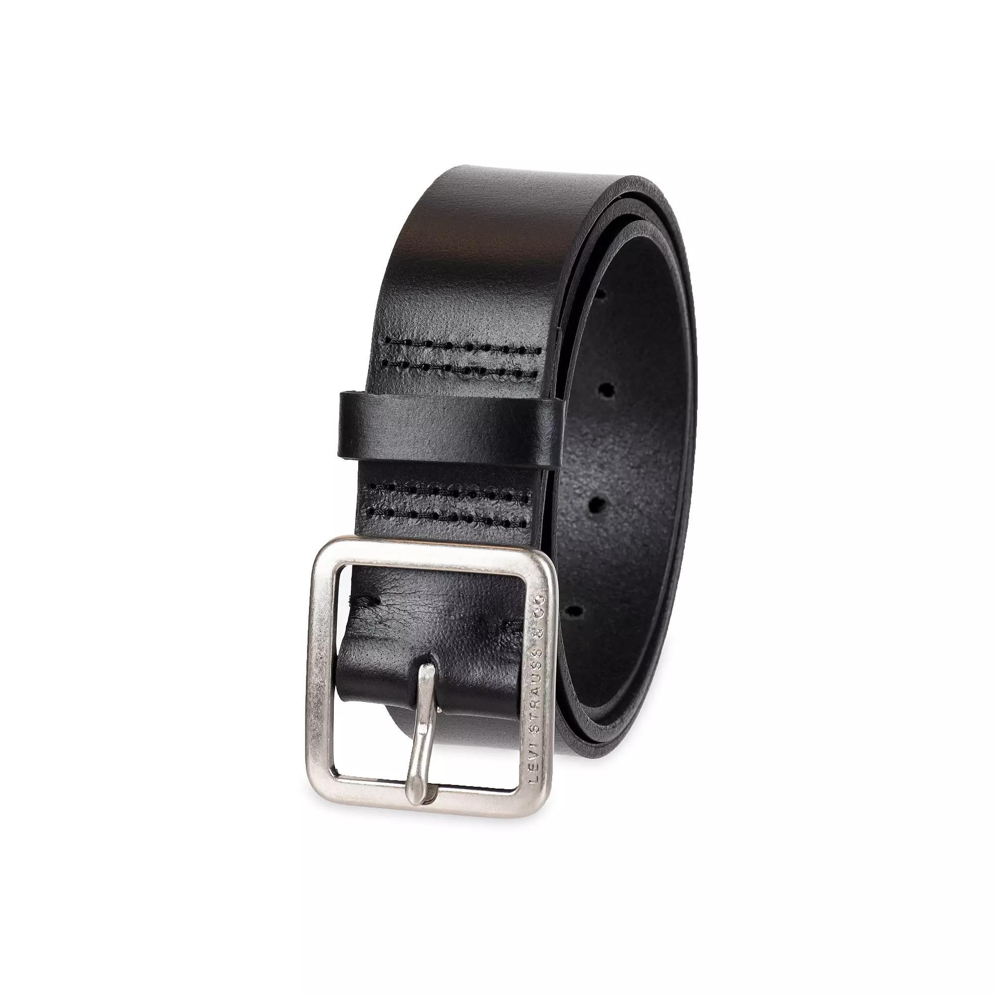 Womens & Plus Levis Square Center Bar Buckle Leather Belt Product Image