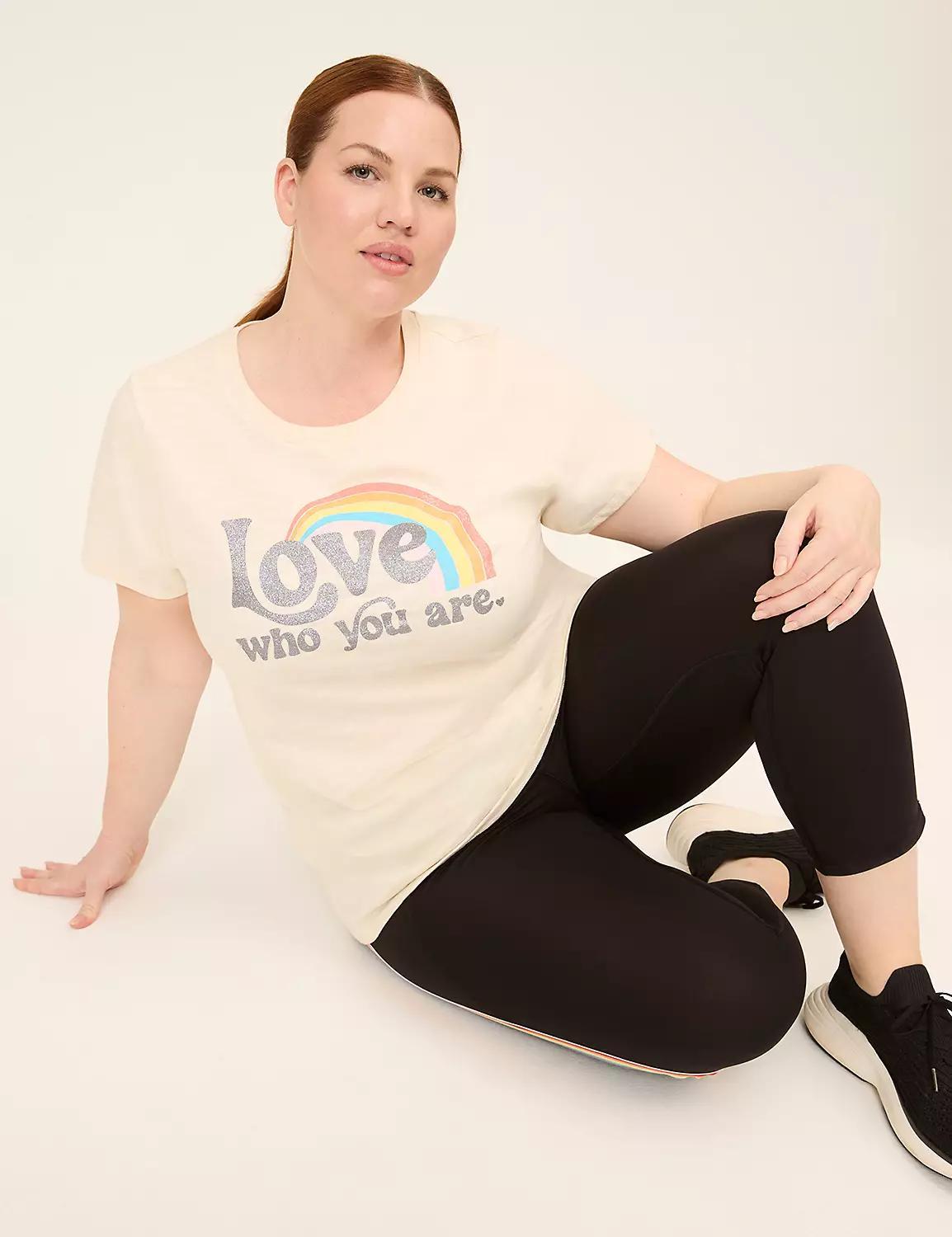 Glitter Love Who You Are Graphic Tee Product Image