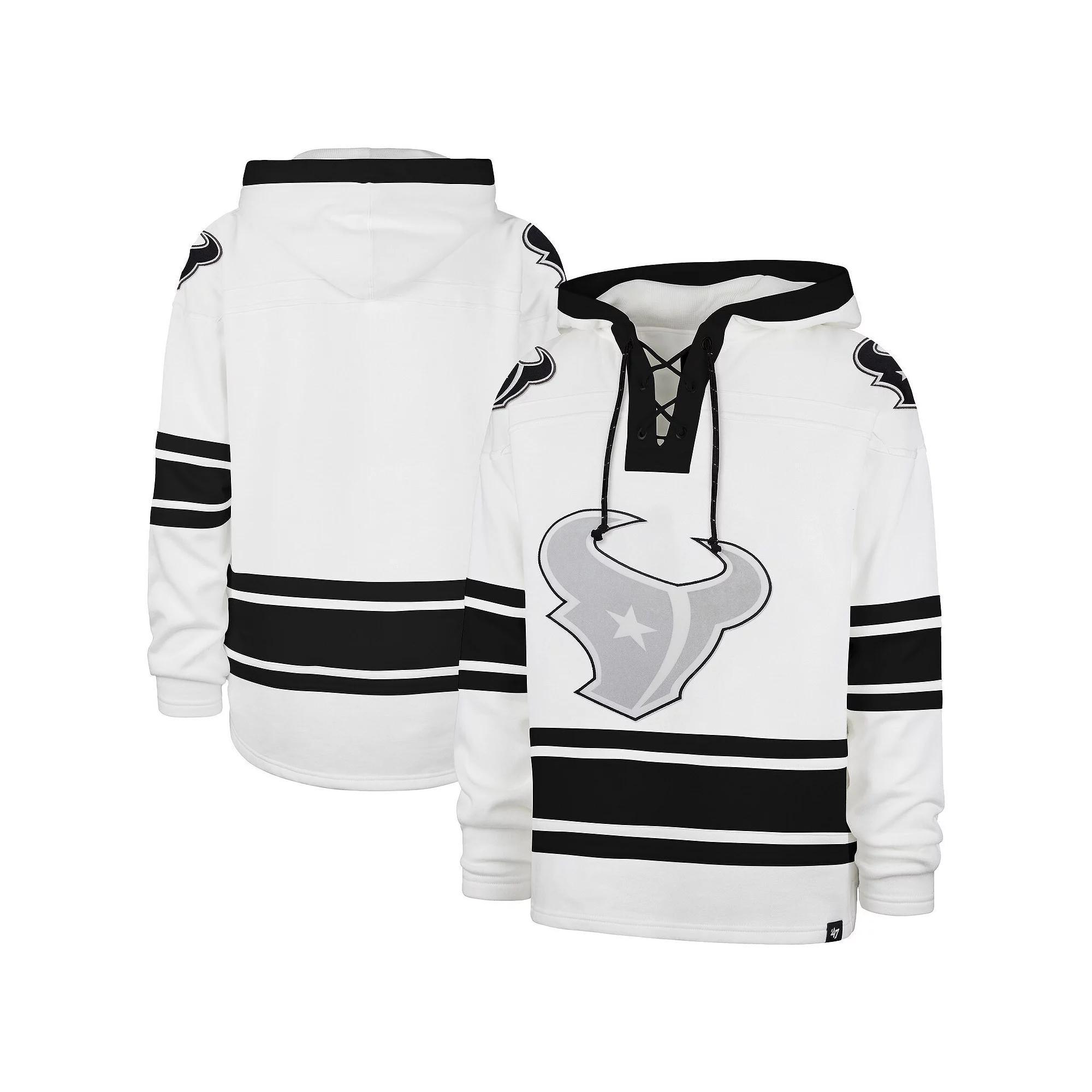 Men's '47  White Houston Texans After Image Superior Lacer with Hood, Size: XL Product Image